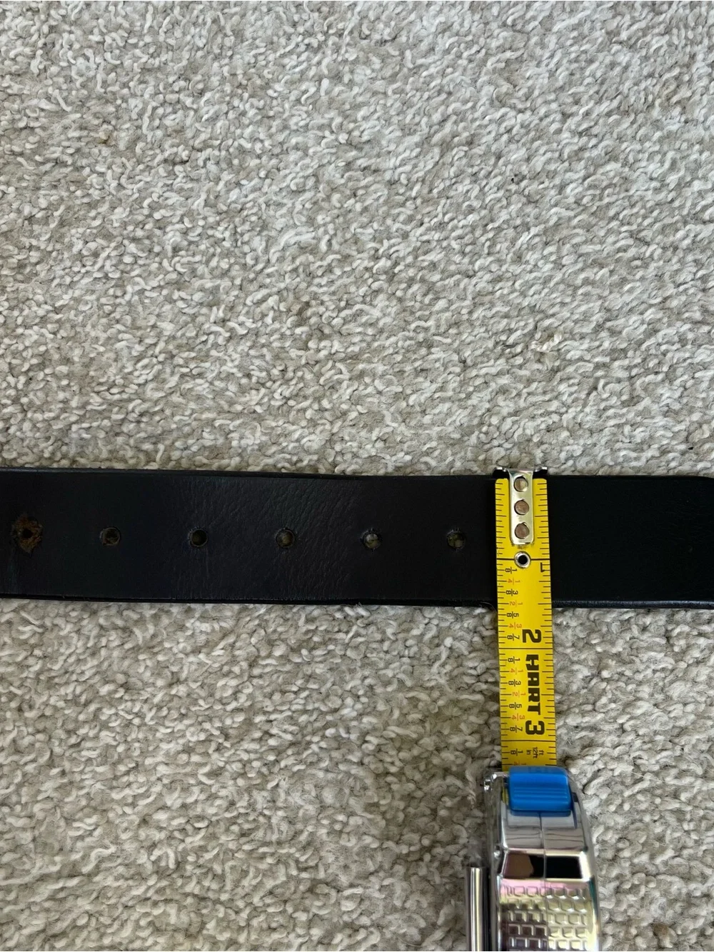 L.L.Bean Genuine Leather Stretch Belt Black Brass Buckle Made In UK Size 38